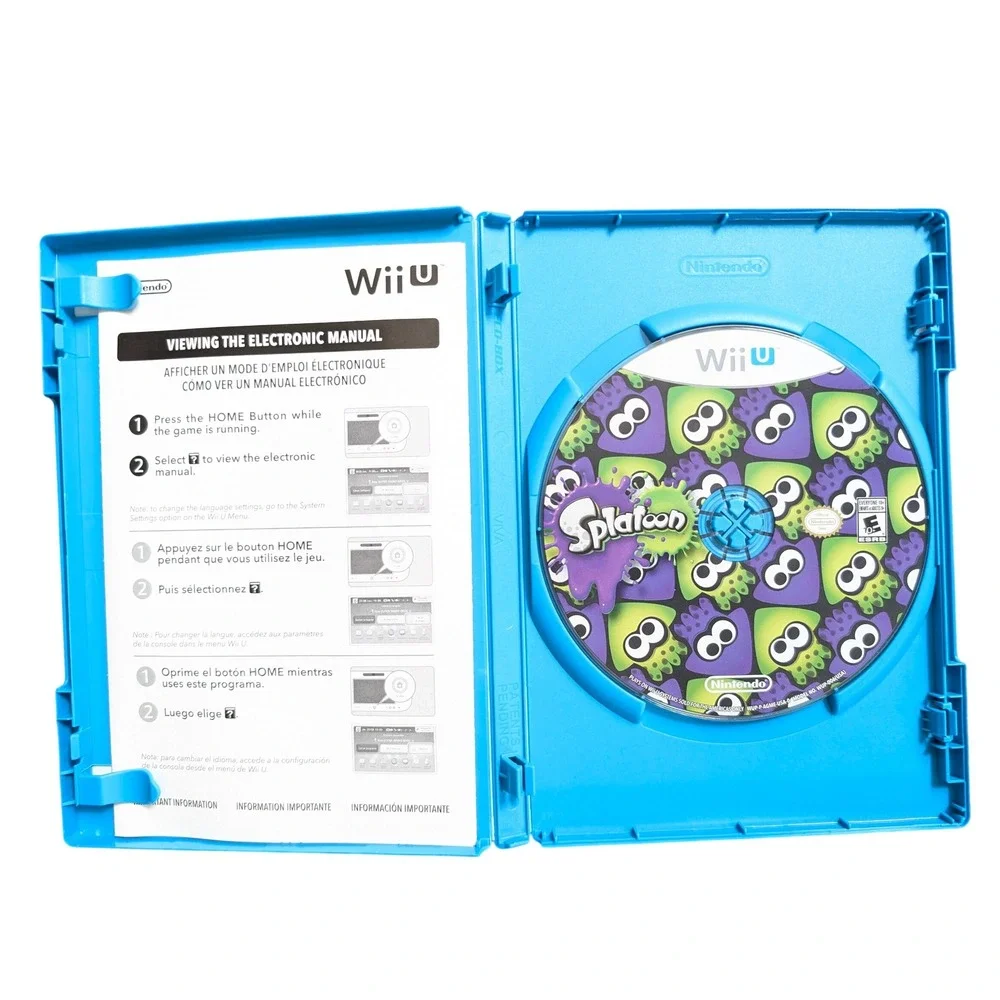 Splatoon Nintendo Wii U Video Game WUP P AGME USZ 2015 Action Shooter Inkling